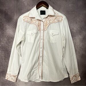 Montero  Embroidered Western Rodeo Long Sleeve Women‎  Size Large .